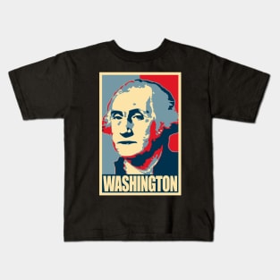 George Washington Propaganda Poster Pop Art Kids T-Shirt